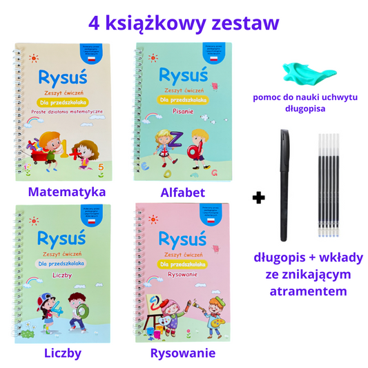 Zestaw książeczek Rysuś po polsku
