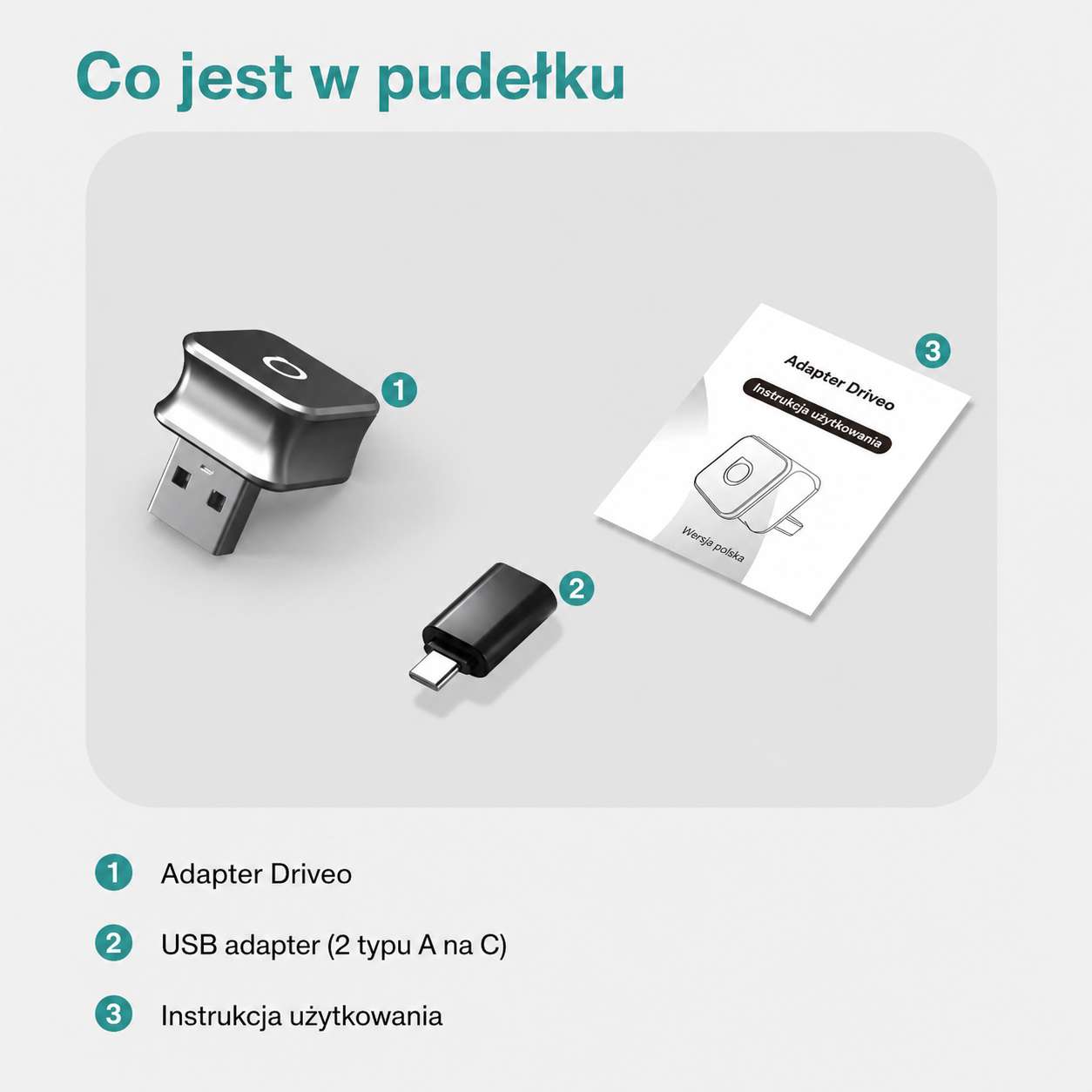 Driveo® Bezprzewodowy Adapter CarPlay i Android Auto | Komfort bez kabli