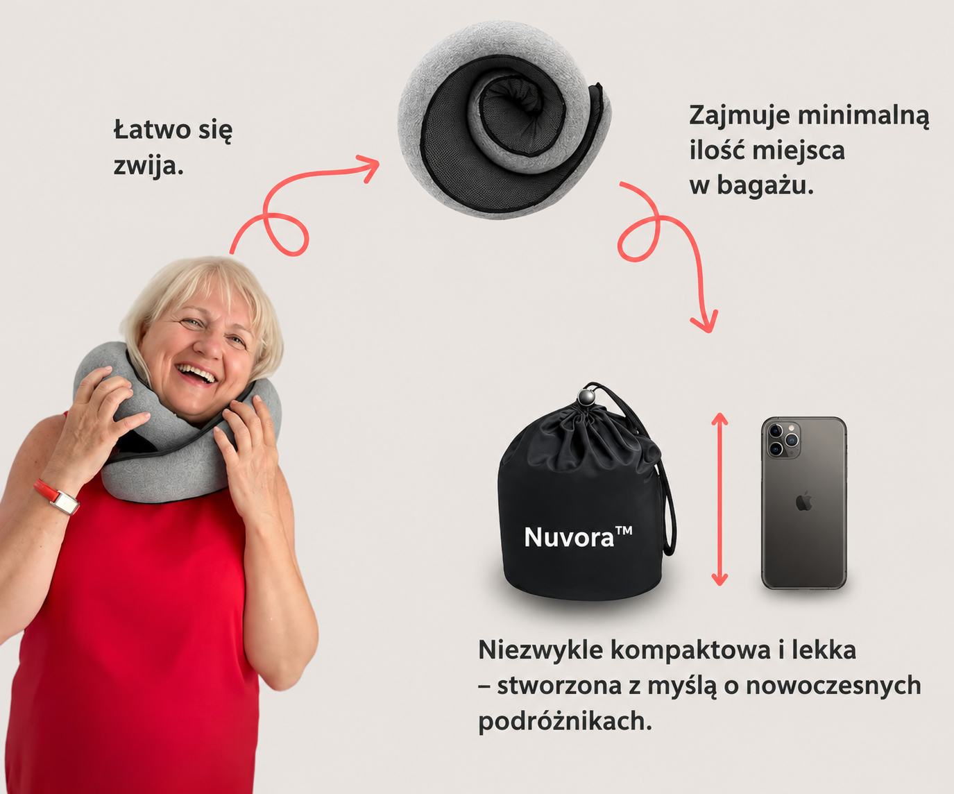 Nuvora™ – wygodne podparcie karku w podróży