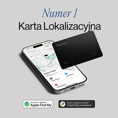 Spokój w Każdej Sytuacji –  Karta Lokalizacyjna Navico do Portfela, Walizki i Samochodu Android/iPhone