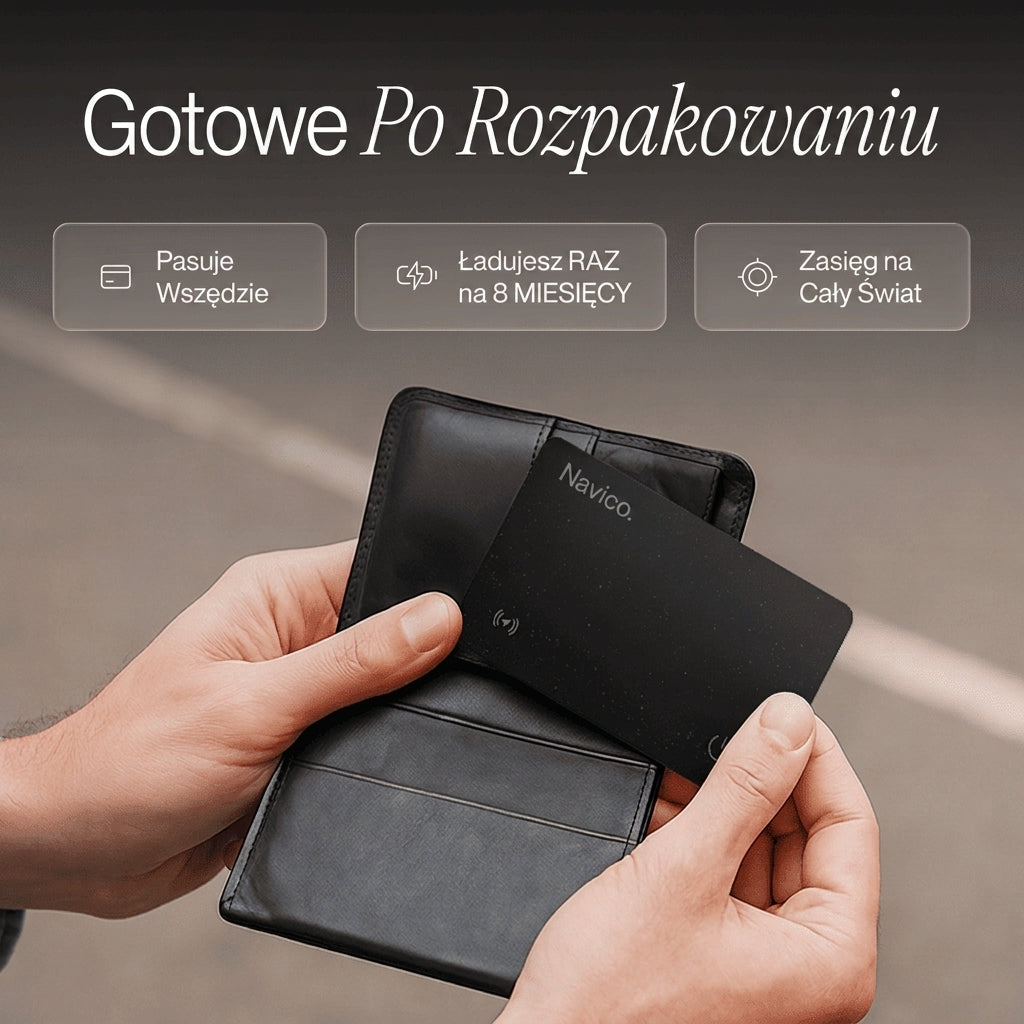 Spokój w Każdej Sytuacji –  Karta Lokalizacyjna Navico do Portfela, Walizki i Samochodu Android/iPhone